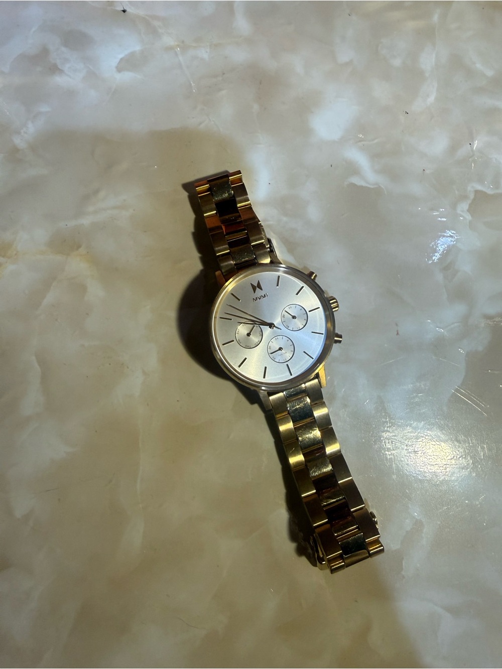 MVMT Gold Bracelet Chronograph Watch with Silver Dial